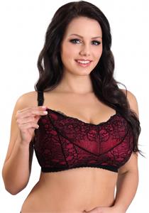 Wirefree Lace Easy Feeding Nursing Bra